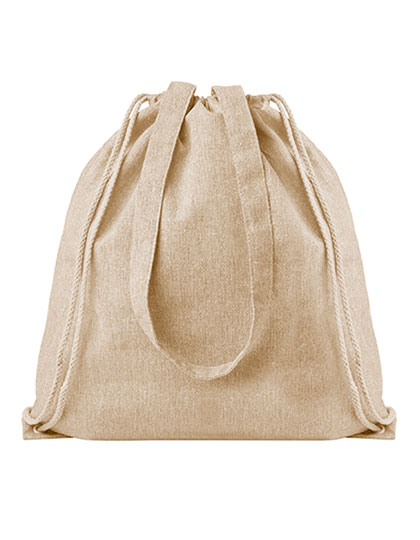 SOL'S Drawstring Backpack With Handles Atlanta in Heather Beige