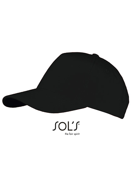SOL'S Five Panels Cap Long Beach in Black