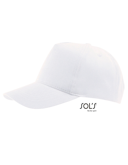 SOL'S Five Panel Cap Buzz in White