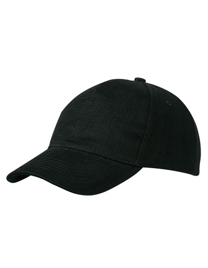 Myrtle Beach 5 Panel Cap Heavy Cotton in Black