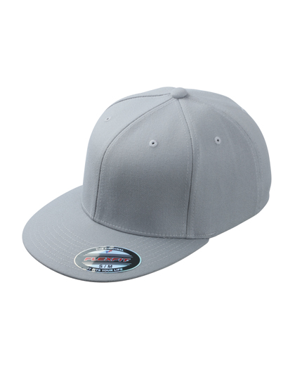 Myrtle Beach 6 Panel Flexfit® Flat Peak Cap in Light Grey