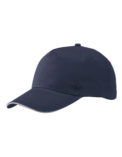 Myrtle Beach 5 Panel Promo Sandwich Cap in Navy
