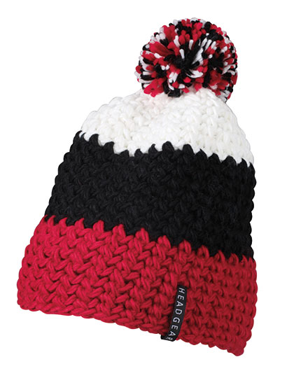 Myrtle Beach Crocheted Cap With Pompon in Red