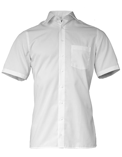 Marvelis Men's Shirt Modern Fit Short Sleeve in White