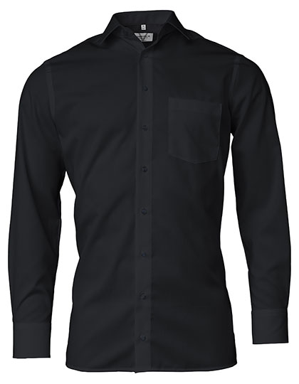 Marvelis Men's Shirt Modern Fit Extra Long Sleeve in Black