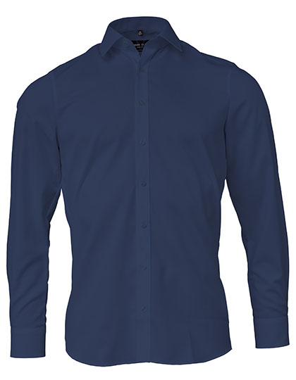 Marvelis Men's Shirt Body Fit Extra Long Sleeve in Navy