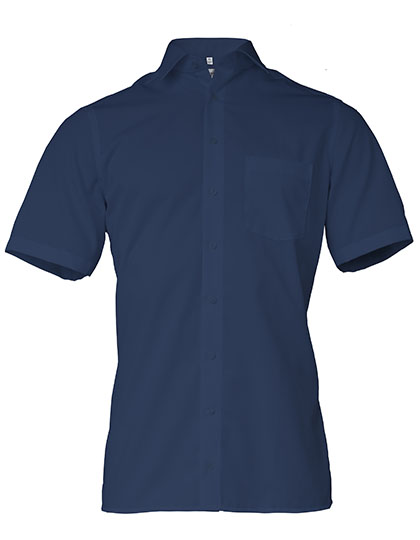 Marvelis Men's Shirt Comfort Fit Short Sleeve in Navy
