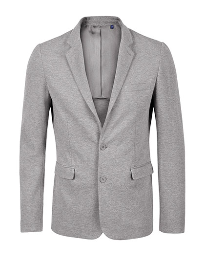 NEOBLU Men's Piqué Blazer Marcel in Gray Melange