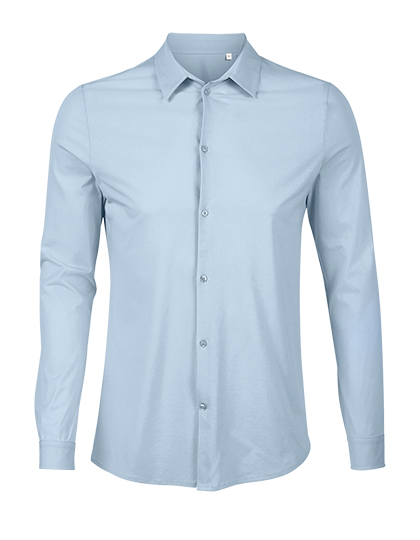 NEOBLU Men's Mercerised Shirt Balthazar in Soft Blue