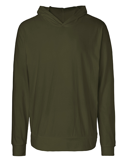 Neutral Unisex Jersey Hoodie in Military