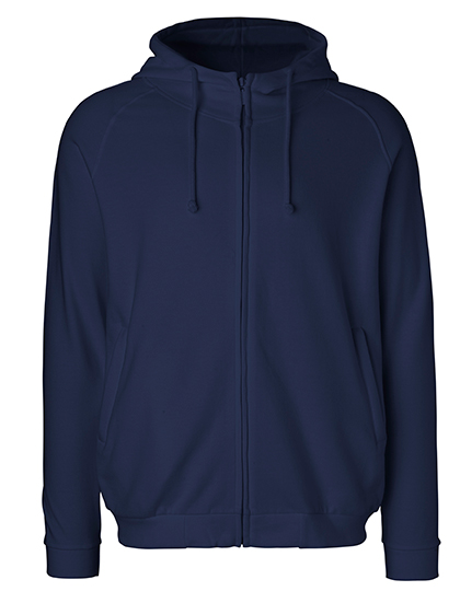 Neutral Unisex Hoodie With Hidden Zip in Navy