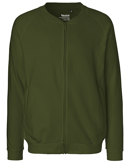 Neutral Unisex Jacket With Zip in Military