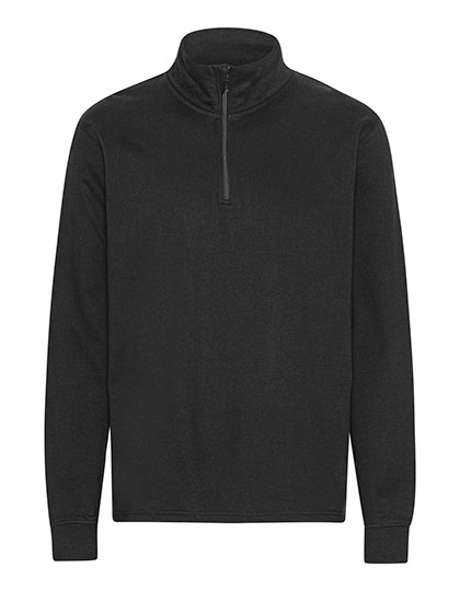 Neutral Unisex Quarter Zip Sweatshirt in Black