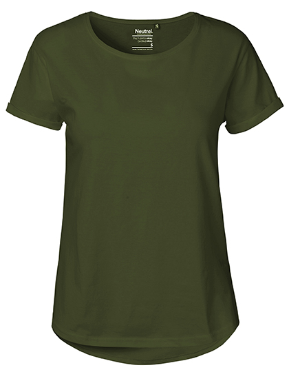 Neutral Ladies' Roll Up Sleeve T-Shirt in Military