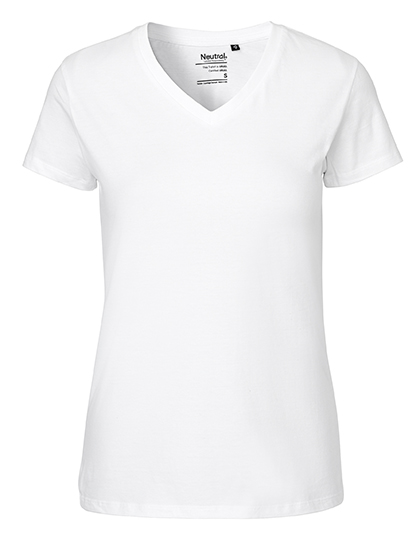 Neutral Ladies' V-Neck T-Shirt in White