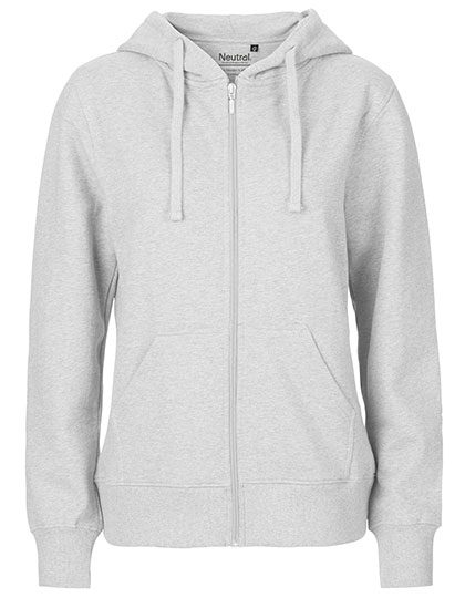 Neutral Ladies' Zip Hoodie in Ash Grey