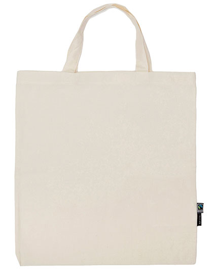 Neutral Shopping Bag Short Handles in Natural