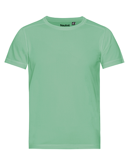 Neutral Recycled Kids Performance T-Shirt in Dusty Mint