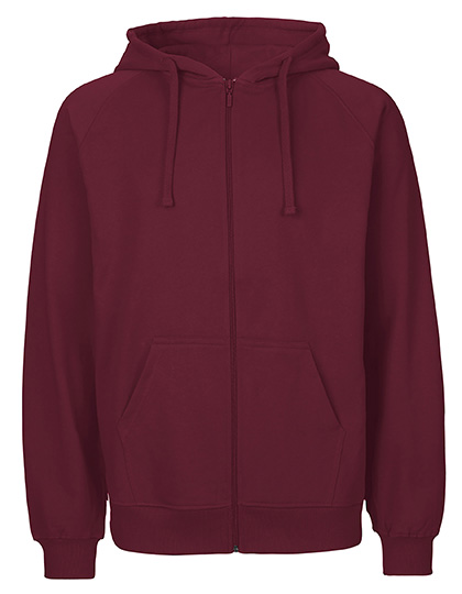 Tiger Cotton by Neutral Unisex Tiger Cotton Hoodie With Zipper in Bordeaux
