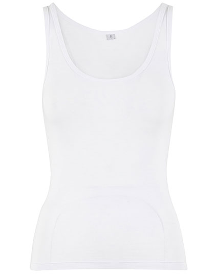 New Morning Studios Ladies Basic Tank Top in White