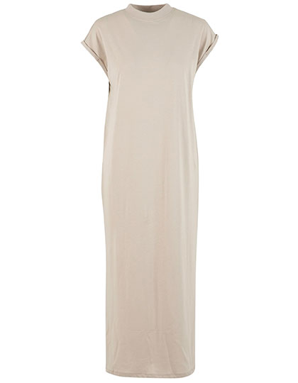 New Morning Studios Ladies Long Extended Shoulder Dress in Cloud
