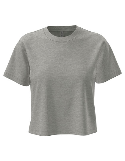 Next Level Apparel Women's Heavyweight Boxy T-Shirt in Heather Grey