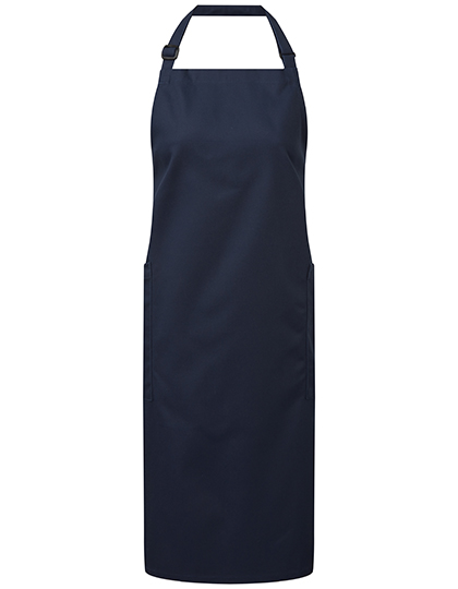 Premier Workwear Recycled & Organic Fairtrade Bib Apron in Navy (ca. Pantone 533C)