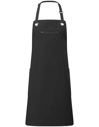 'Barley' Contrast Stitch Bib Apron — besticken oder bedrucken lassen