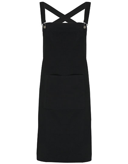 Cross Back Barista Bib Apron — besticken oder bedrucken lassen