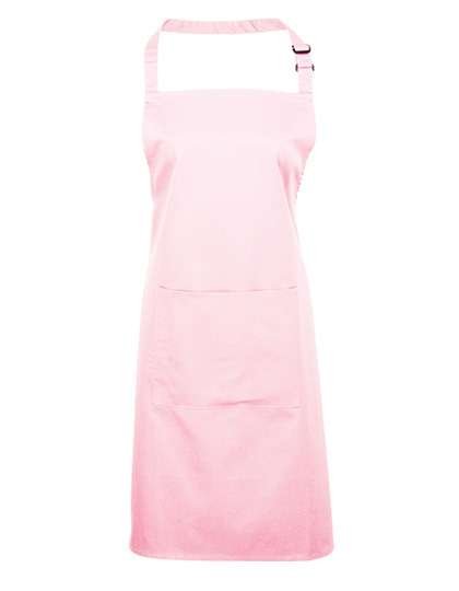 Premier Workwear Colours Collection Bib Apron With Pocket in Pink (ca. Pantone 1895C)