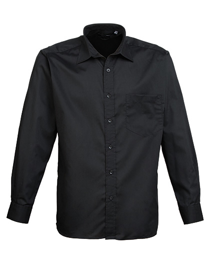 Men's Poplin Long Sleeve Shirt — besticken oder bedrucken lassen