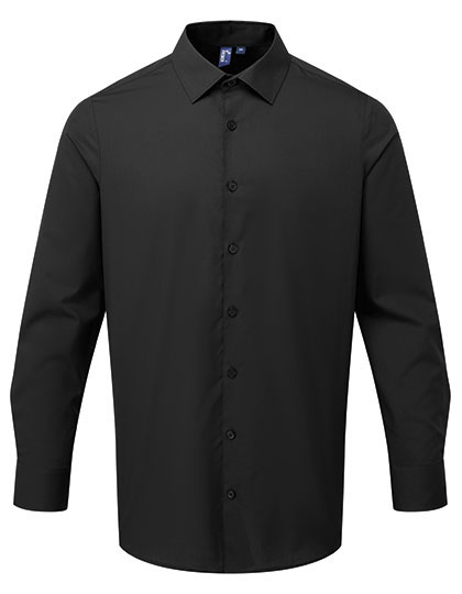 Premier Workwear Men's Long Sleeve 'Recyclight' Poplin Shirt