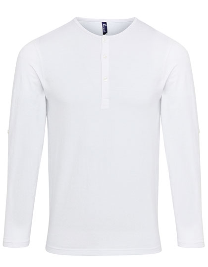 Premier Workwear Men's Long-John Roll Sleeve Tee