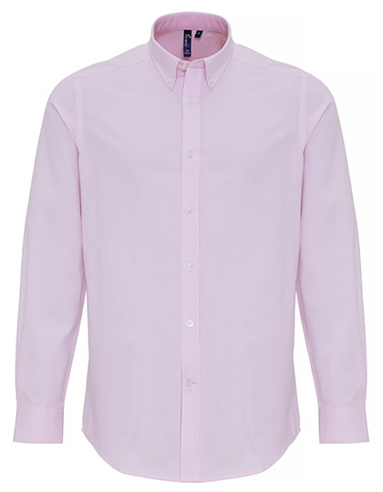 Premier Workwear Men's Cotton Rich Oxford Stripes Shirt