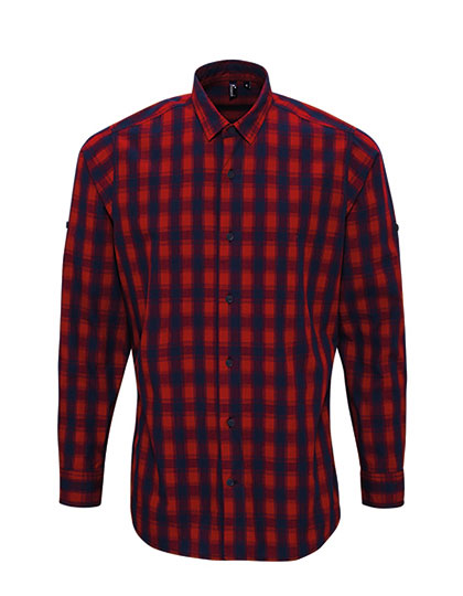 Men's Mulligan Check Cotton Long Sleeve Shirt – 100% Baumwolle