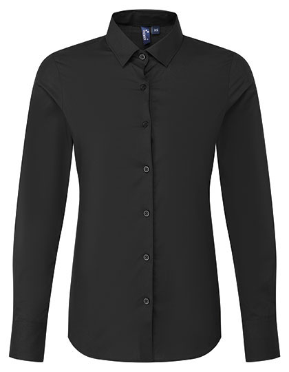 Women's Long Sleeve 'Recyclight' Poplin Shirt — besticken oder bedrucken lassen