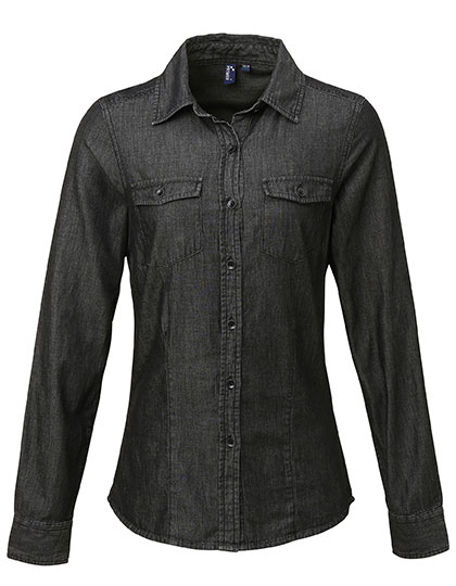 Premier Workwear Women's Jeans Stitch Denim Shirt