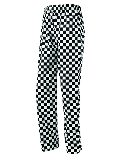 Premier Workwear Essential Chef's Trouser in Black-White Check