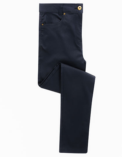 Premier Workwear Women's Performance Chino Jeans in Navy (ca. Pantone 2378C)