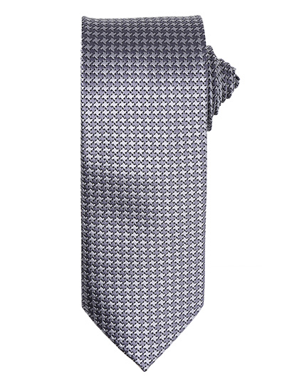 Premier Workwear Puppy Tooth Tie in Silver (ca. Pantone Cool Gray 7C)