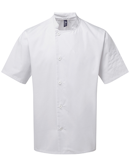Premier Workwear Essential Short Sleeve Chef's Jacket in White