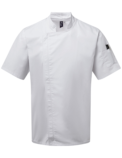 Premier Workwear Chef's Zip-Close Short Sleeve Jacket