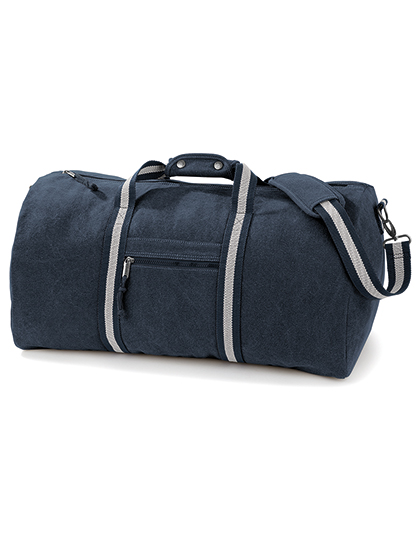Quadra Vintage Canvas Holdall in Vintage Oxford Navy