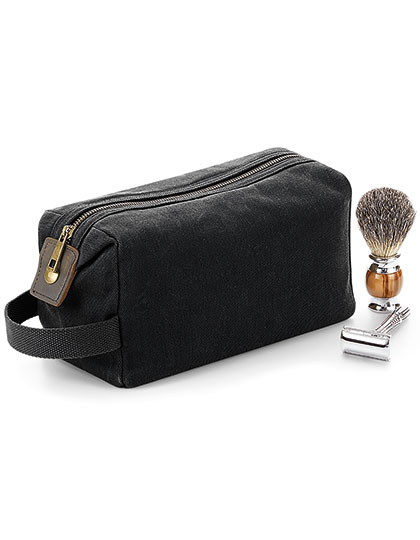 Heritage Waxed Canvas Wash Bag — besticken oder bedrucken lassen