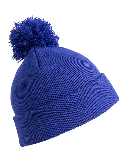 Result Winter Essentials Junior Pom Pom Beanie in Royal