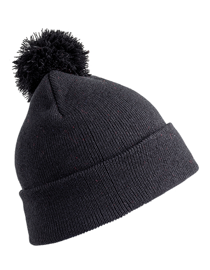 Result Winter Essentials Pom Pom Beanie in Black