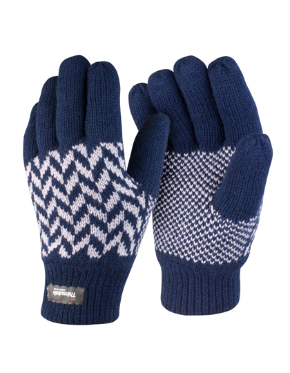 Result Winter Essentials Pattern Thinsulate Glove in Navy