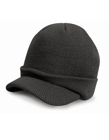 Result Winter Essentials Esco Army Knitted Hat in Charcoal Grey