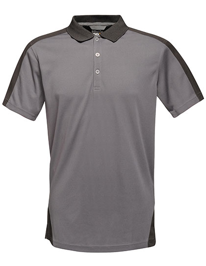 Regatta Professional Contrast Coolweave Polo in Seal Grey (Solid)