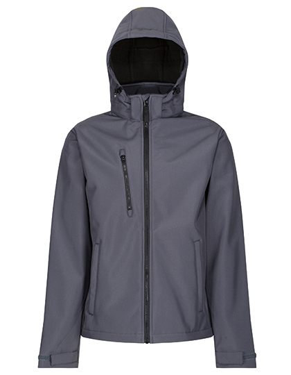 Regatta Professional Venturer 3-Layer Printable Hooded Softshell Jacket in Seal Grey